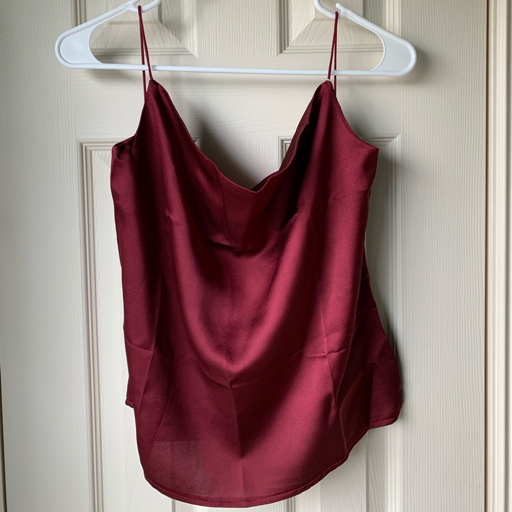 Spaghetti Strap Satin Top